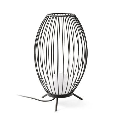 Lampara portatil Jardin Faro Barcelona CAGE 75608 Gris oscuro