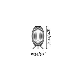 Lampara portatil Jardin Faro Barcelona CAGE 75608 Gris oscuro