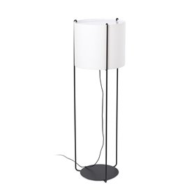 Lampara pie de salon Faro Barcelona Drum 24023-33 Negro/Beige