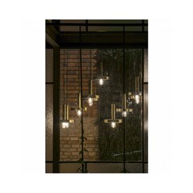 Lampara colgante Faro Barcelona WIZZ 20161 Oro/negro