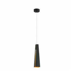 Lampara colgante LED Faro Barcelona PLUMA LED 64172 oro/negro