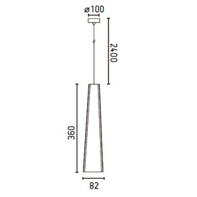 Lampara colgante LED Faro Barcelona PLUMA LED 64172 oro/negro