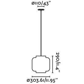 Lampara colgante Faro Barcelona Tupai 65134-77 Negro/Ratan