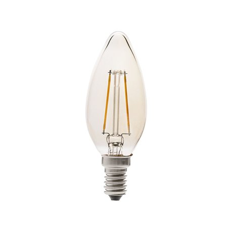Bombilla Led decorativa C35 17427 FARO E14 2w 2200K 360º 160Lm ambar