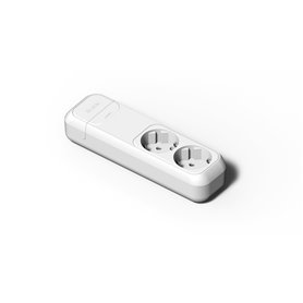 Base multiple 2 tomas 2P+TT 16A Famatel 2502 Blanco