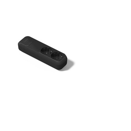 Base multiple 2 tomas 2P+TT 16A Famatel 2502-N Negro