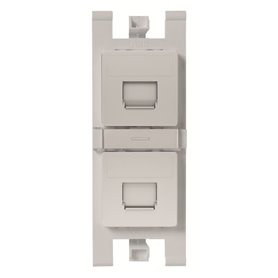 Soporte para 2 conectores informaticos Niessen CEM T1016.3 BL Blanco