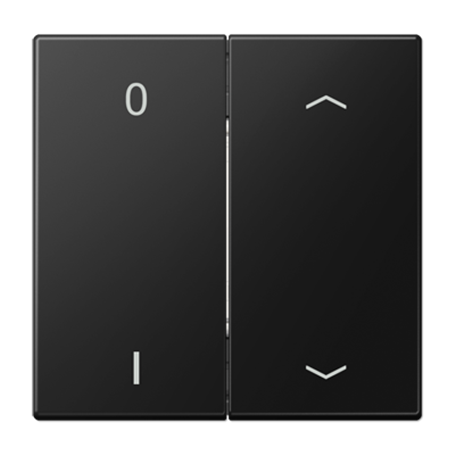 Radioemisor 4C O-I y persiana EnOcean JUNG ENOLS995P01SWM serie LS Negro mate