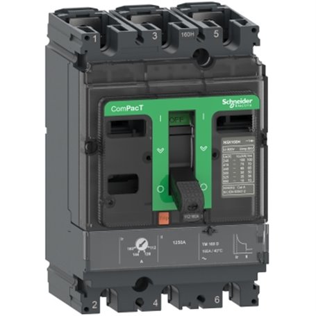 Interruptor automático Schneider Electric C10F3TM100 NSX100F 36KA 100A 3 polos 3R   