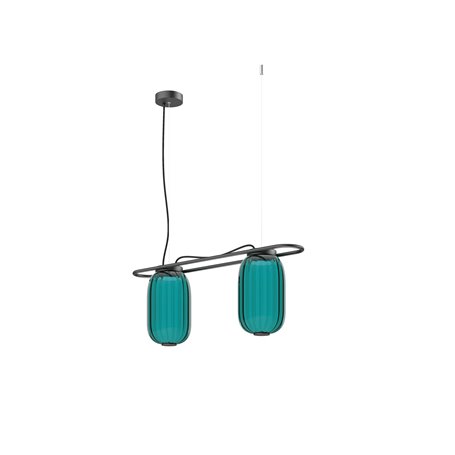 Lampara colgante EXO LIGHTING KRISTA 1028E-L38RCB-02-06 Azul 