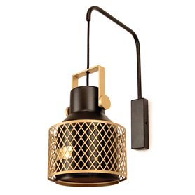 Lampara aplique EXO LIGHTING TOSCA 956C-G05X1A-02 Negro