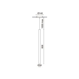 Lampara colgante EXO LIGHTING TANIA 906F-L3104B-02 Negro semiempotrada