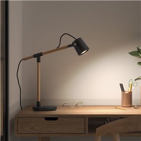 Lampara escritorio EXO LIGHTING BRANCH 1012A-G21X1A-02-51 Negro/Roble