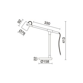 Lampara escritorio EXO LIGHTING BRANCH 1012A-G21X1A-02-51 Negro/Roble