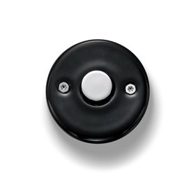 Pulsador Porcelana Fontini DO 33310012 Negro/Metal cromo