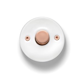 Pulsador Porcelana Fontini DO 33310132 Blanco/Cobre