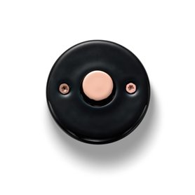 Pulsador Porcelana Fontini DO 33310032 Negro/Cobre
