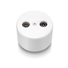 Toma TV/SAT Unica Porcelana Fontini DO 33712172 Blanco