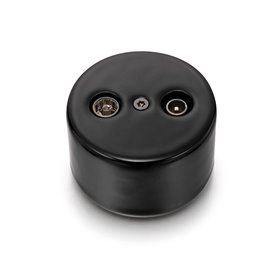 Toma TV/SAT Unica Porcelana Fontini DO 33712272 Negro