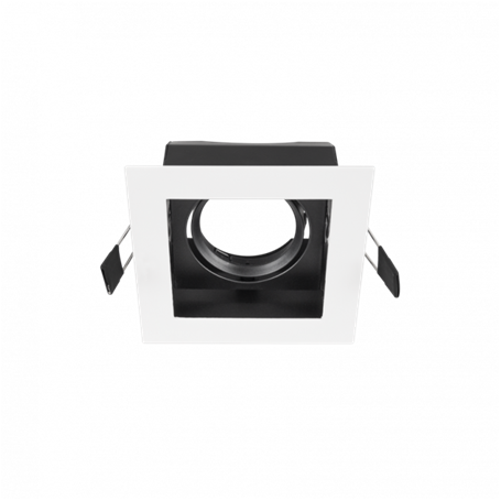 Aro cuadrado MALTA single HOFFLIGHTS 1.1120.8110 blanco y negro