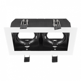 Aro cuadrado MALTA double HOFFLIGHTS 1.1120.8111 blanco y negro