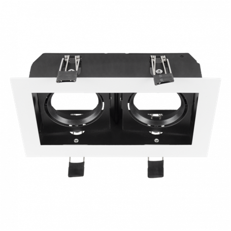 Aro cuadrado MALTA double HOFFLIGHTS 1.1120.8111 blanco y negro