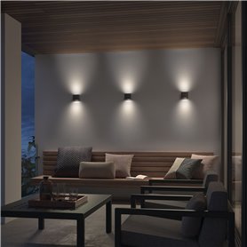 Aplique Led ISORA up-down 2x4W 355Lm 4000K DOPO 157B-L02G8B-04 Antracita