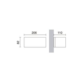Aplique ISORA E27 20W DOPO 157C-G05X1A-02 Negro