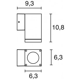 Aplique CUB GU10 4,5W DOPO 555C-G21X1A-01 Blanco