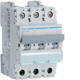 Interruptor Automatico M 3P 10A curva B 6kA HAGER MBA310