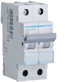 Interruptor Automatico MU 2P 63A curva C 6kA  HAGER MUN263A