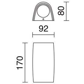 Aplique ESTEL GU10 3,5W DOPO 793A-G21X1A-03 Gris