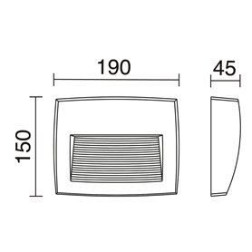 Aplique Led STORM 7,5W 700-810Lm 2700-6500K DOPO 947B-L3109A-01 Blanco L190