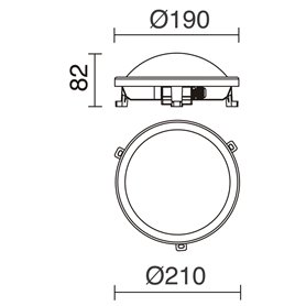 Aplique Led FAR 12W 840Lm 4000K DOPO 107I-L0212B-01 Blanco