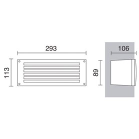 Empotrable pared DEVON GX53 2x3W 760-830Lm 3000-6500K DOPO 084B-G31X2A-02 Negro