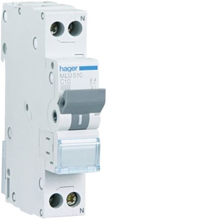 Interruptor Automatico DPN ML 1P+N 2A curva C 6kA HAGER MLU502
