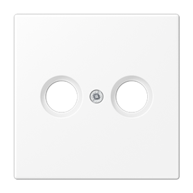 Placa central 2 tomas Tv serie LS990 JUNG LS990TVWWM Blanco alpino mate