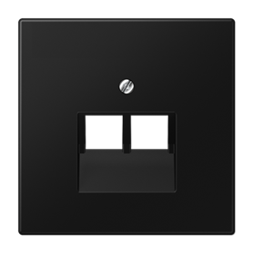 Placa 2 tomas telefonicas serie LS990 JUNG LS969-2UASWM Negro mate