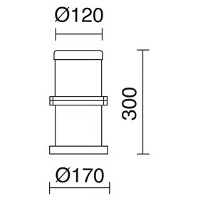 Baliza OMO E27 23W DOPO 228A-G05X1A-05 Verde H300