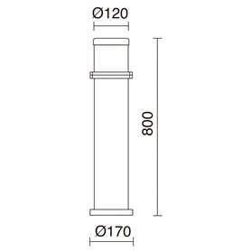 Baliza OMO E27 23W DOPO 228D-G05X1A-01 Blanco H800