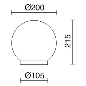 Baliza vintage VIC E27 42W DOPO 345A-G05X1A-02 Negro D200