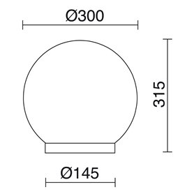 Baliza vintage VIC E27 42W DOPO 345C-G05X1A-02 Negro D300