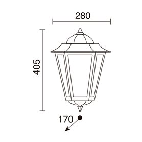 Aplique Vintage ELITE 6 E27 42W DOPO 096E-G05X1A-02 Negro/Cristal transparente