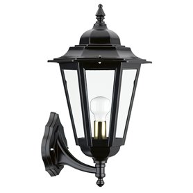 Aplique Vintage ELITE 6 E27 42W DOPO 096G-G05X1A-02 Negro/Cristal mate