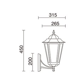 Aplique Vintage ELITE 6 E27 42W DOPO 096I-G05X1A-01 Blanco/Cristal mate