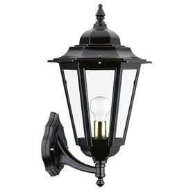 Aplique Vintage ELITE 6 E27 42W DOPO 096J-G05X1A-02 Negro/Cristal transparente