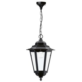 Colgante Vintage ELITE 6 E27 70W DOPO 096B-G05X1A-02 Negro/Cristal mate