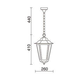 Colgante Vintage ELITE 6 E27 70W DOPO 096C-G05X1A-01 Blanco/Cristal transparente