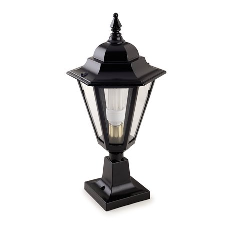 Baliza Vintage ELITE 6 E27 42W DOPO 096N-G05X1A-02 Negro/Cristal transparente H620