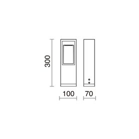 Baliza Led DAIN 4,5W 500Lm 3000K CRISTHER 929C-L3105B-90 Oxido H300